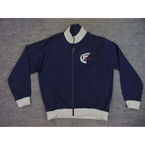 FUBU Jacket Mens Large Blue Gray Coat The Collection 90s Y2K - Picture 2 of 9